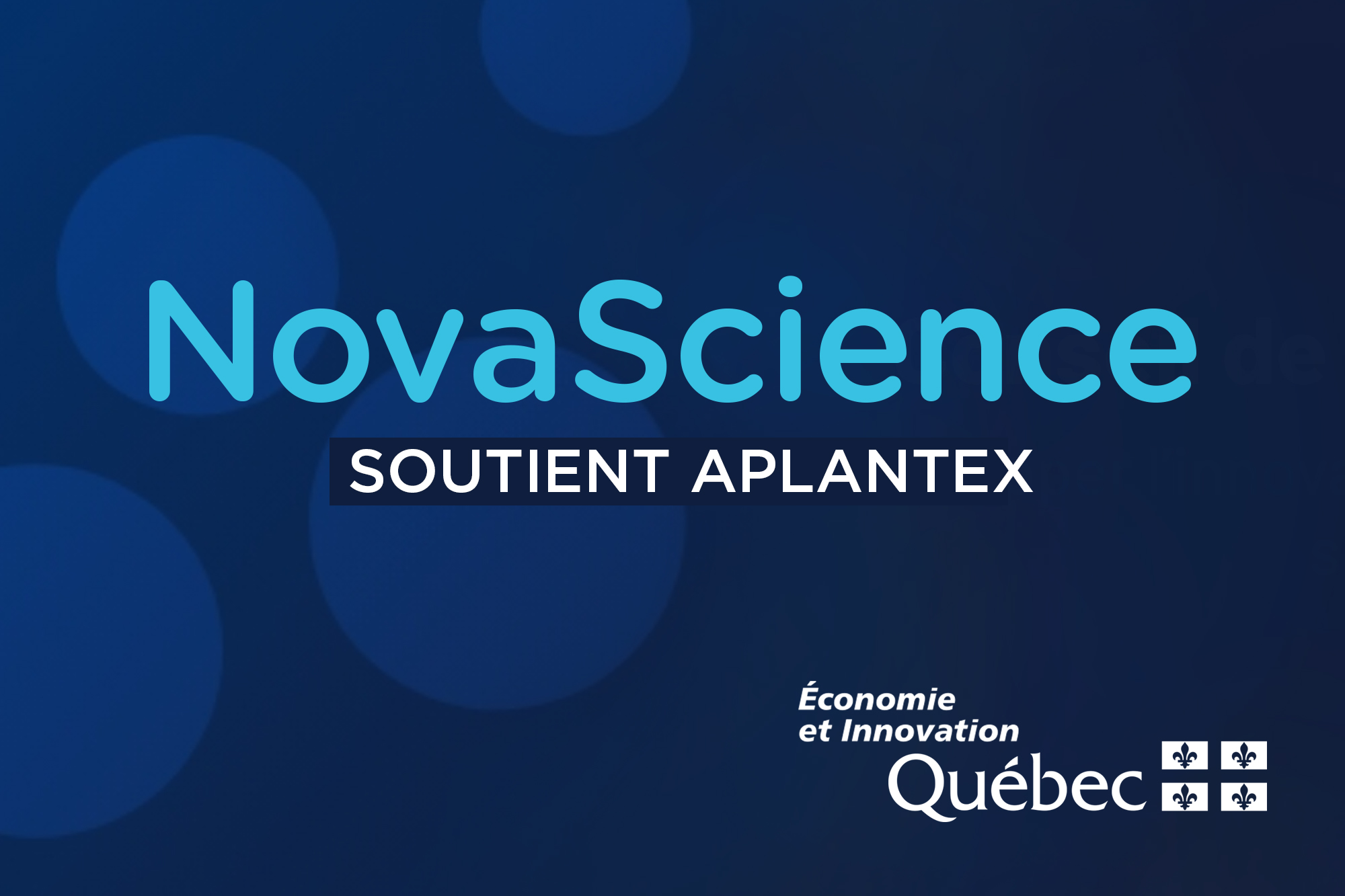Novascience NovaScience soutient Aplantex - Aplantex